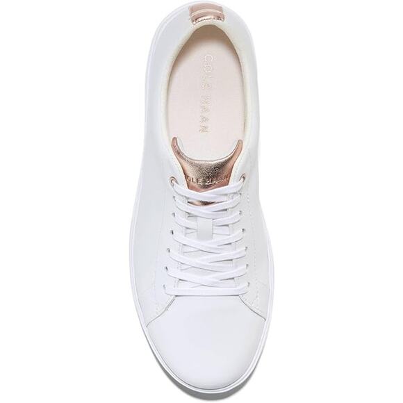 NWT Cole Haan Women's Grand Crosscourt Ii Sneaker, White/Rose Gold, 7.5 - Picture 5 of 7